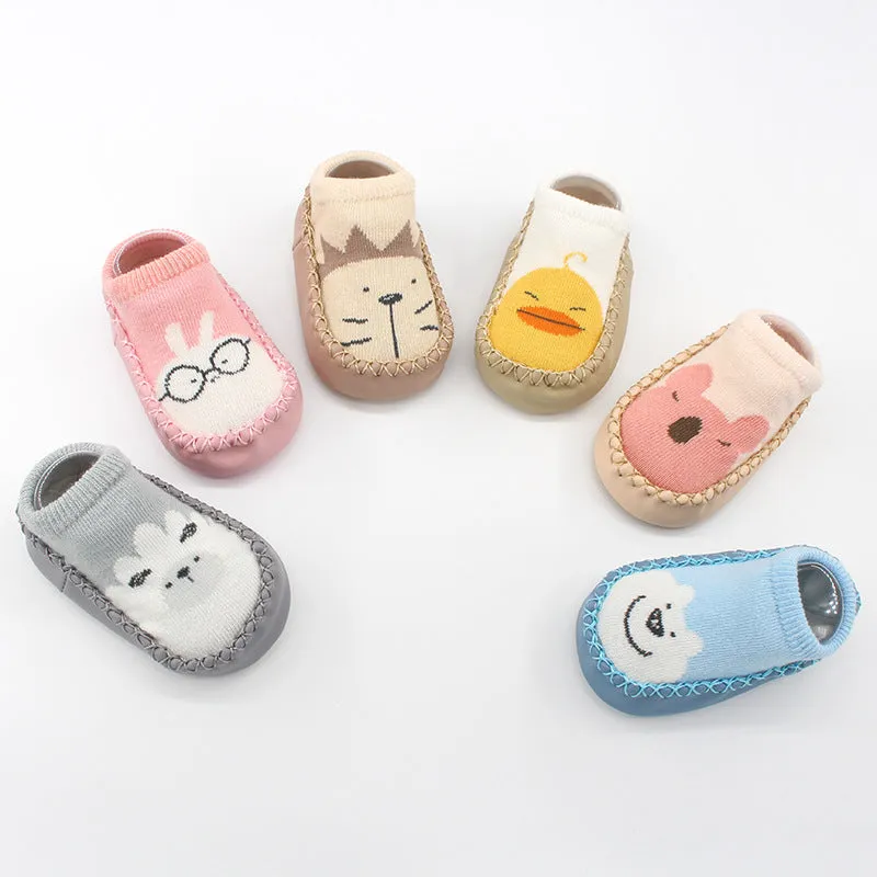 Baby Animal Print Antiskid Shoe Socks