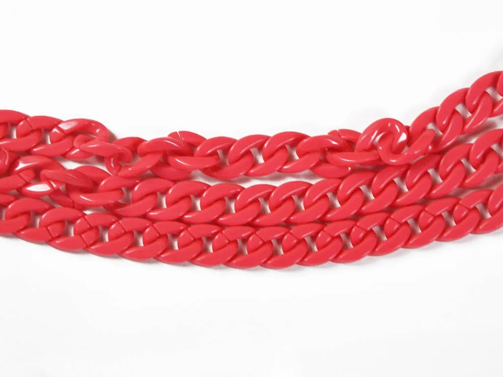 Red Circular Acrylic Chains